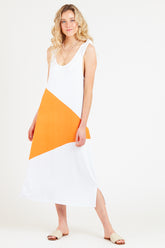 Vestido Alonsa Blanco/Orange