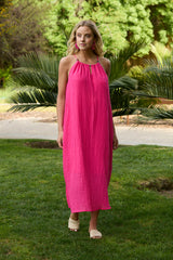 VESTIDO SAMANTA FUCSIA