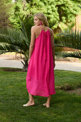 VESTIDO SAMANTA FUCSIA