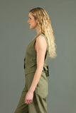 Gillet Nix Lino Verde Militar