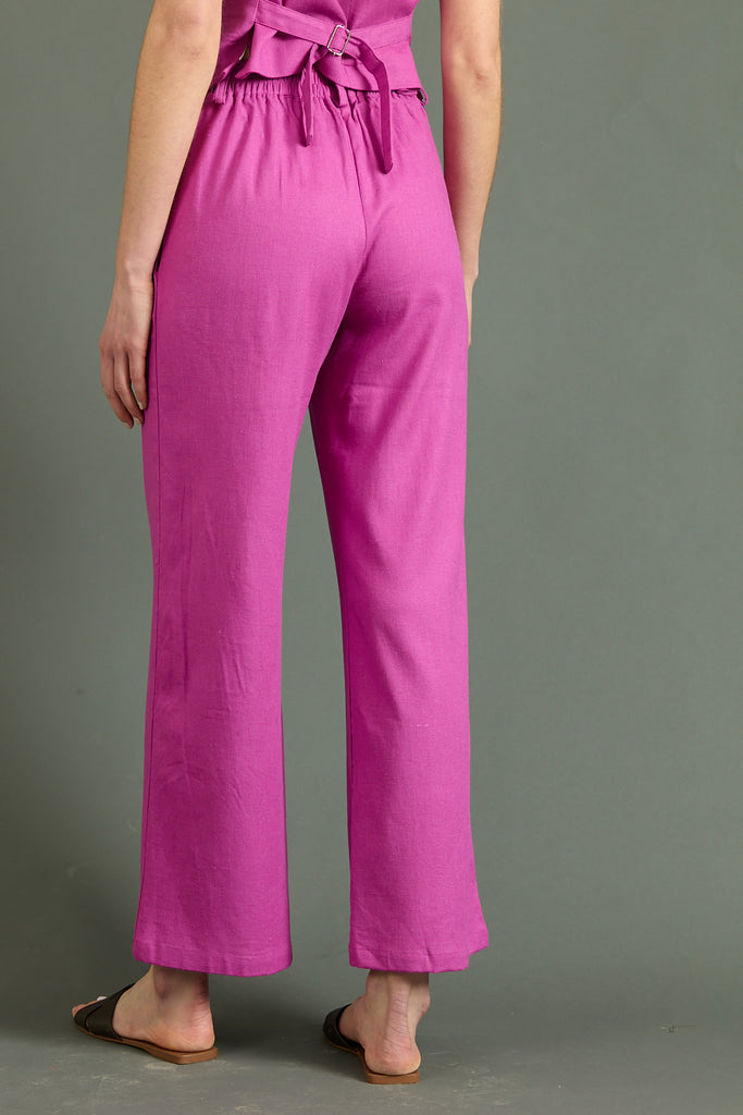 Pantalón Nix Lino Fucsia